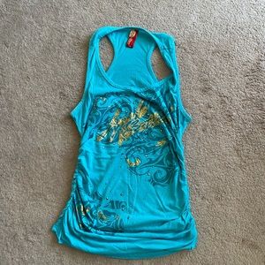 Apple Bottoms blue elastic tank top size L